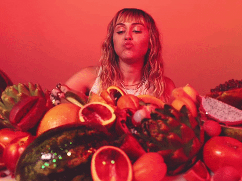 Fruit Eating GIF by Miley Cyrus - Find & Share on GIPHY