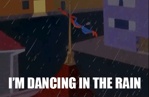 rain dancing 60s spider man