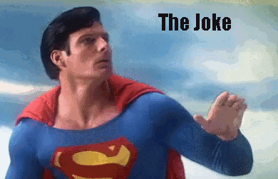 head superman over joke