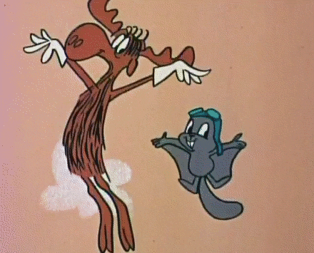 Image result for vintage Rocky and Bullwinkle gif