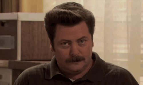 parks and recreation creepy ron swanson nick offerman smirk