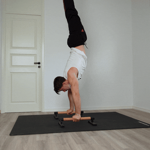 90 degree handstand push ups exercise demonstration