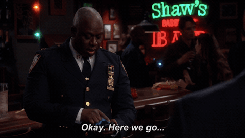Image result for brooklyn 99 here we go gif