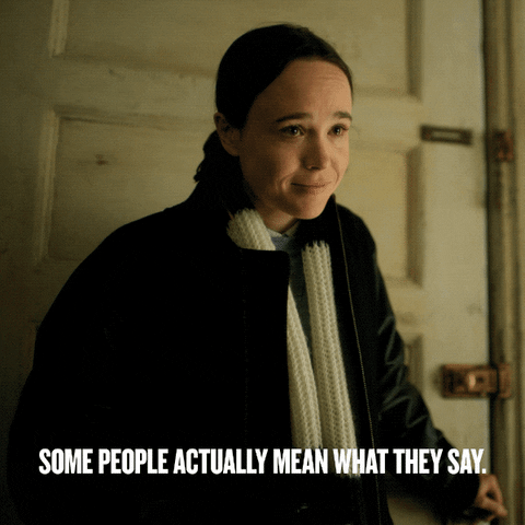Vanya (Elliot Page) from The Umbrella Academy: 'Some people actually mean what they say.'