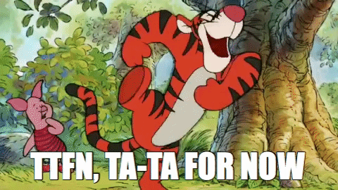 Image result for ta ta for now gif