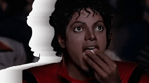 MJ eating popcorn