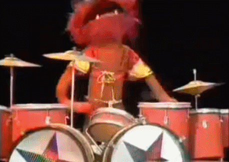 Gif Image Popular Muppets Animal Playing Drums Gif
