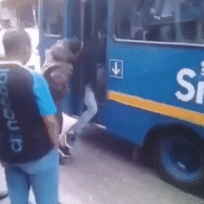 New way to travel in bus in funny gifs