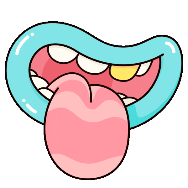 Tongue Smile Sticker by Burnt Toast ® for iOS & Android GIPHY