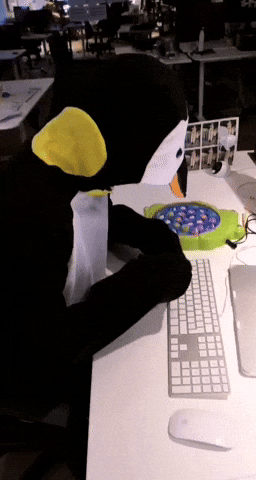 Person utkledd som pingvin koder