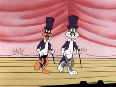 Pato Lucas y Bug Bunny bailando claquet