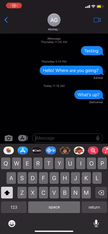 Using Undo Send feature in iMessage on iPhone and iPad 