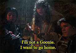 The Goonies characters as Stranger Things gifs