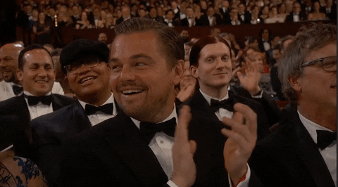 The Oscars leonardo dicaprio clapping clap oscars 2016