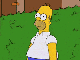 Image result for homer backing away from you gif