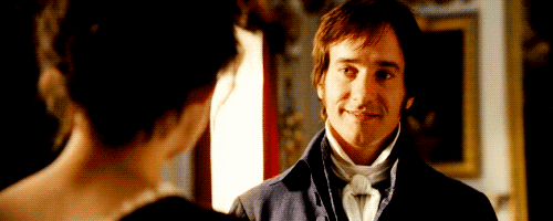 Elizabeth Bennet in gospod Darcy se smejita drug drugemu