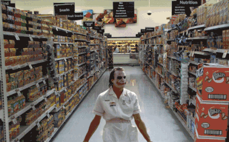Joker en el supermercado 