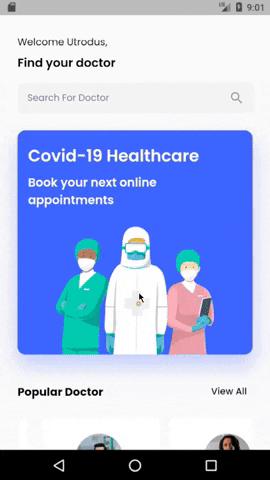 Preview Flutter UI Doctor Appointment