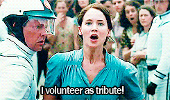 Hunger Games I Volunteer As Tribute GIF - Find & Share on GIPHY