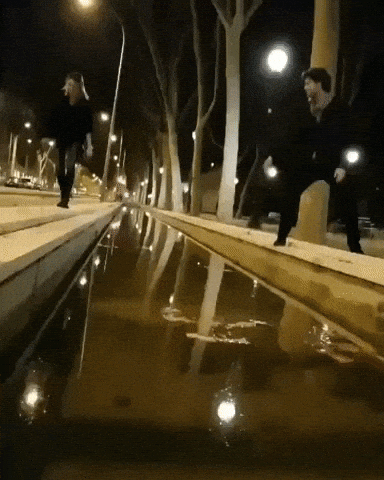 Jumping over water in fail gifs