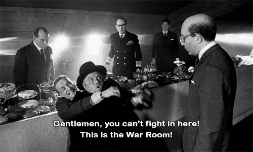 black and white stanley kubrick dr strangelove fighting famous quote