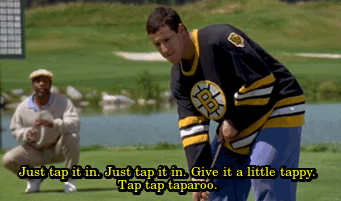 Image result for tap it in happy gilmore gif