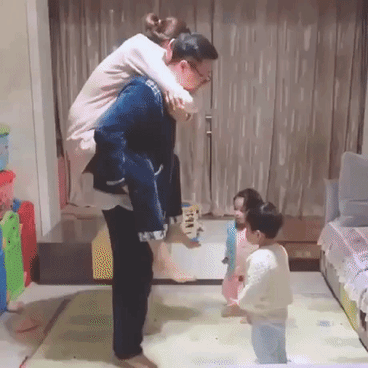 One happy family in funny gifs