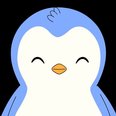 [GIF de um pinguim usando um laptop.]