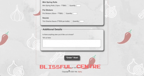 gif demonstrating centred button placement.