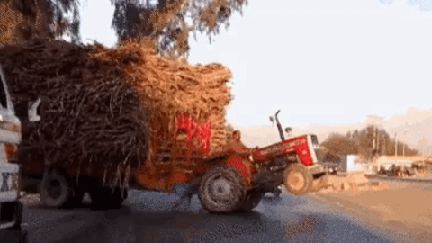 Tractor wheelie gif