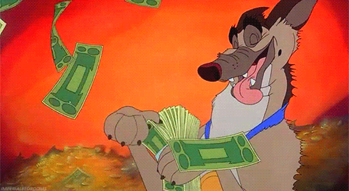 dog with money hair blowing in wind how to become a CPA GIF