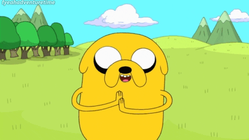 adventure time jake the dog rubbing hands rubbing hands together