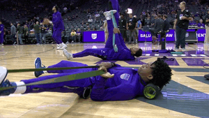 Stretching Sacramento Kings GIF by NBA - Find & Share on GIPHY