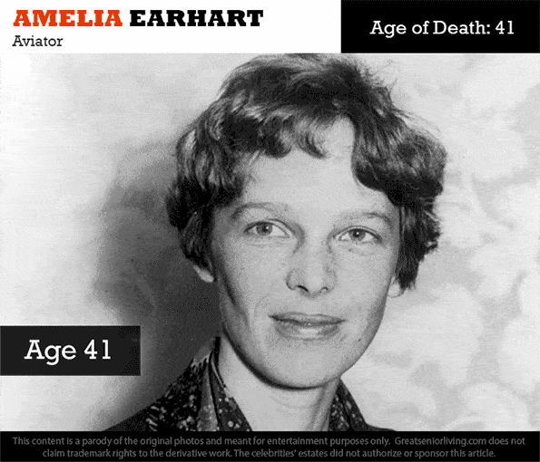 Photoshop Project Imagines What Late Celebrities Might Have Looked Like In Old Age - Amelia Earhart