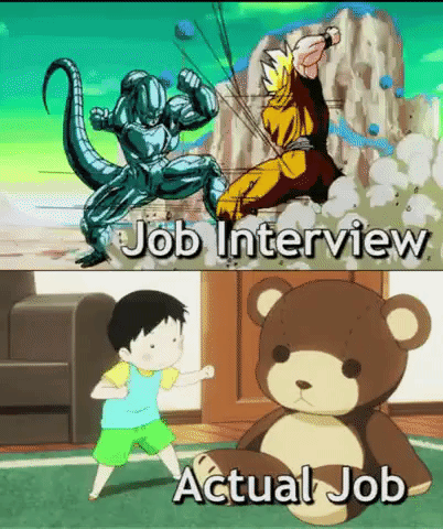 Job interview Vs Actual job in funny gifs