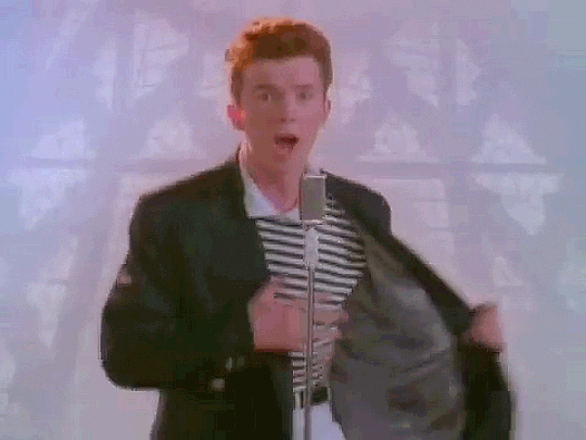 Rick Astley Throwback GIF - Find & Share on GIPHY