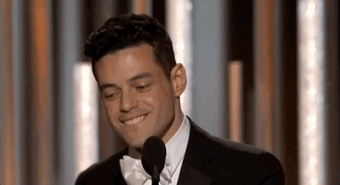 Rami Malek GIF by Golden Globes - Find & Share on GIPHY
