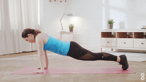 Girl push up gif by 8fit - find & share on giphy
