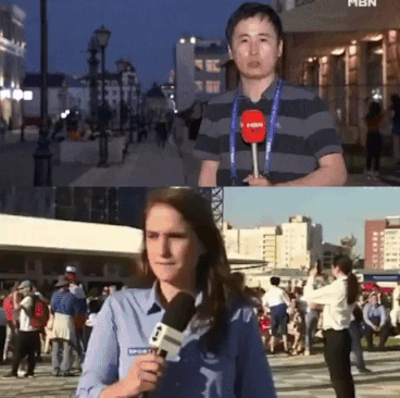 World Cup New Anchors Man Vs Women in funny gifs
