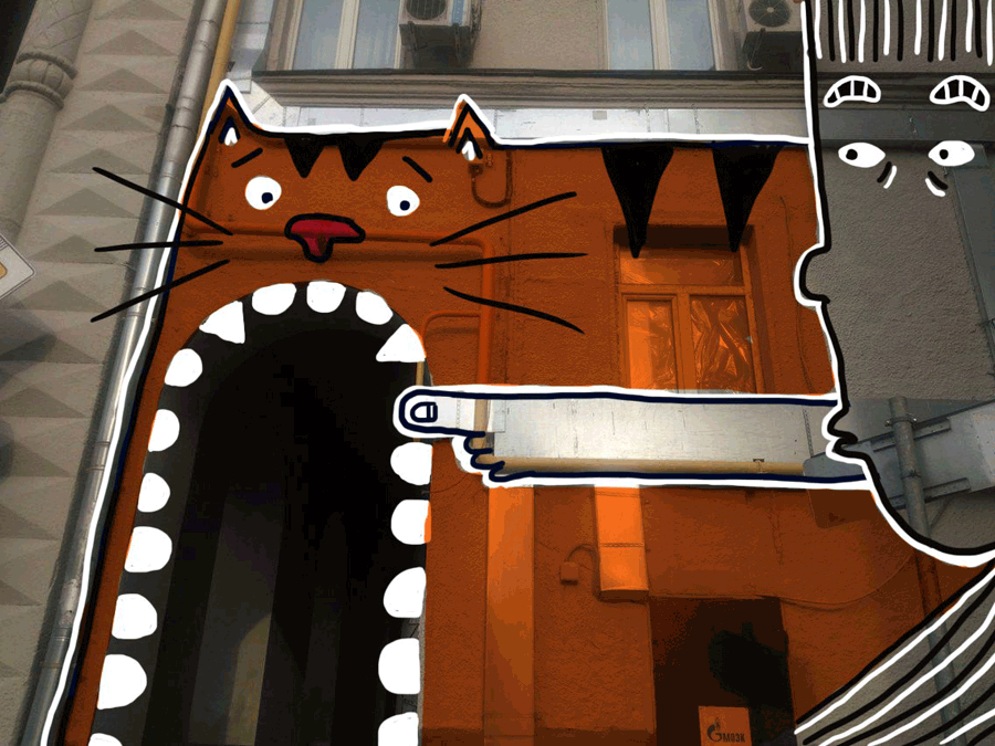 истории штукатурки, рисунки на обшарпанных стенах