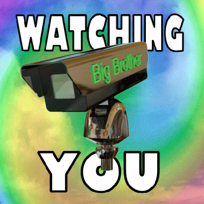 Big Brother is watching you through security monitors
