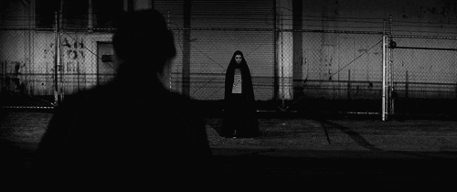 Image result for a girl walks home alone at night gif