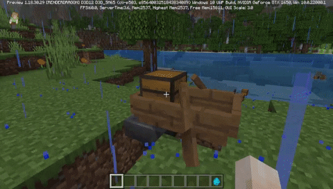 كيفية صياغة واستخدام القارب مع صندوق في Minecraft