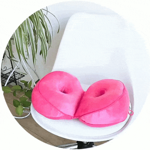 Dual Comfort Cushion Lift Hips Up Seat Cushion, Beautiful Buttocks Latex Cushion Orthopedic (Pink)