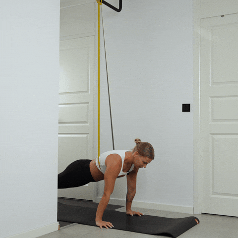 assisted push up exercise demonstration