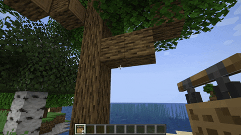 Using hanging sign in Minecraft