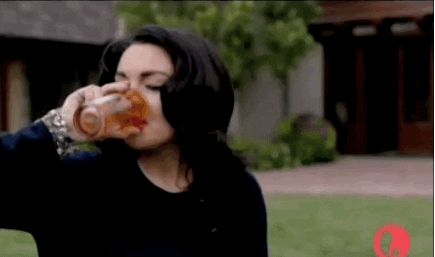 Lindsay Lohan Drinking GIF - Find & Share on GIPHY