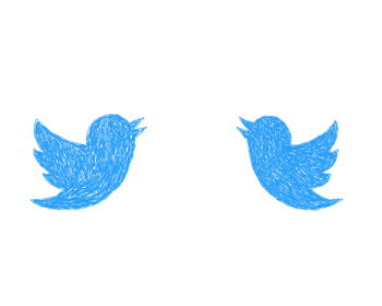 Two twitter birds 