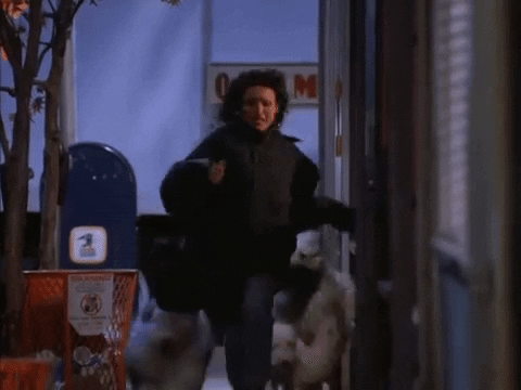 Image result for scared running away gif