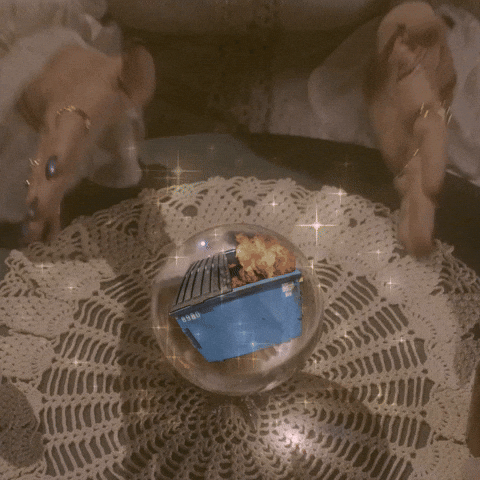 dumpster fire in a crystal ball